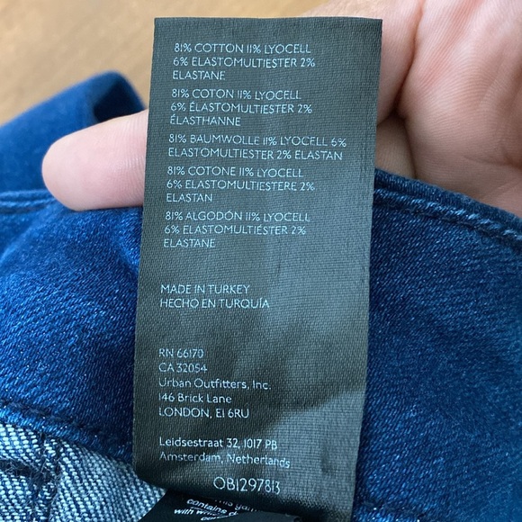 Pilcro Anthropologie Women's The Skipper Blue Wide Leg Cotton Blend Jeans 27 - Picture 10 of 10